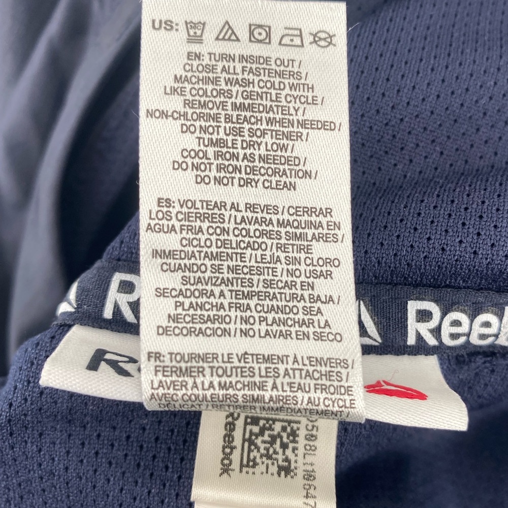 Reebok | Mens XL Navy Blue Striker Woven 1/2 Zip Anorak Lined Pullover | NWOT | - Picture 13 of 13